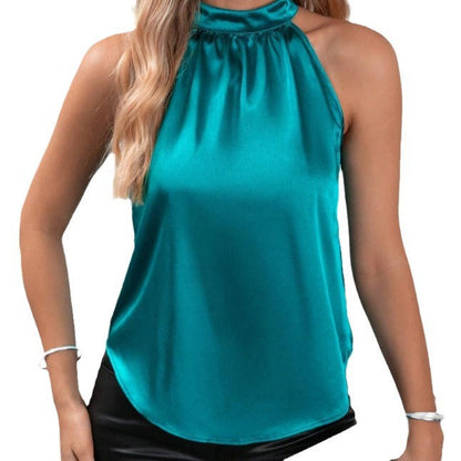 Damen Satin Hochkragen Modern - Norvielle