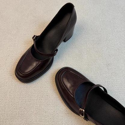 Damen Ballerinas Elegante Riemenverschluss