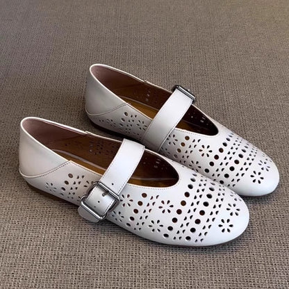 Damen Riemchenschuhe Blumenmuster Spitze Eleganz