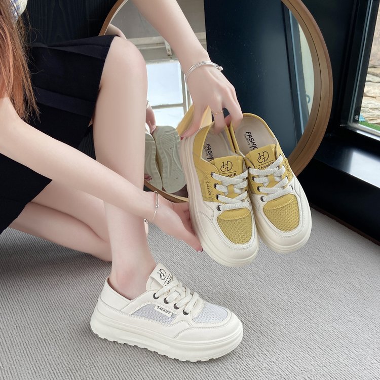 Damen Sneaker Bequem Slip-On Weiches Leder