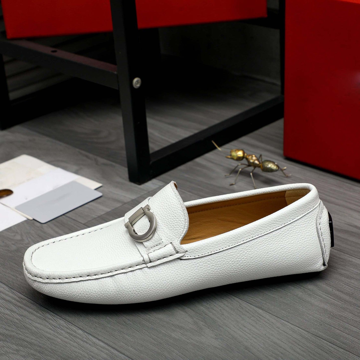 Damen Mokassins aus Leder Elegant