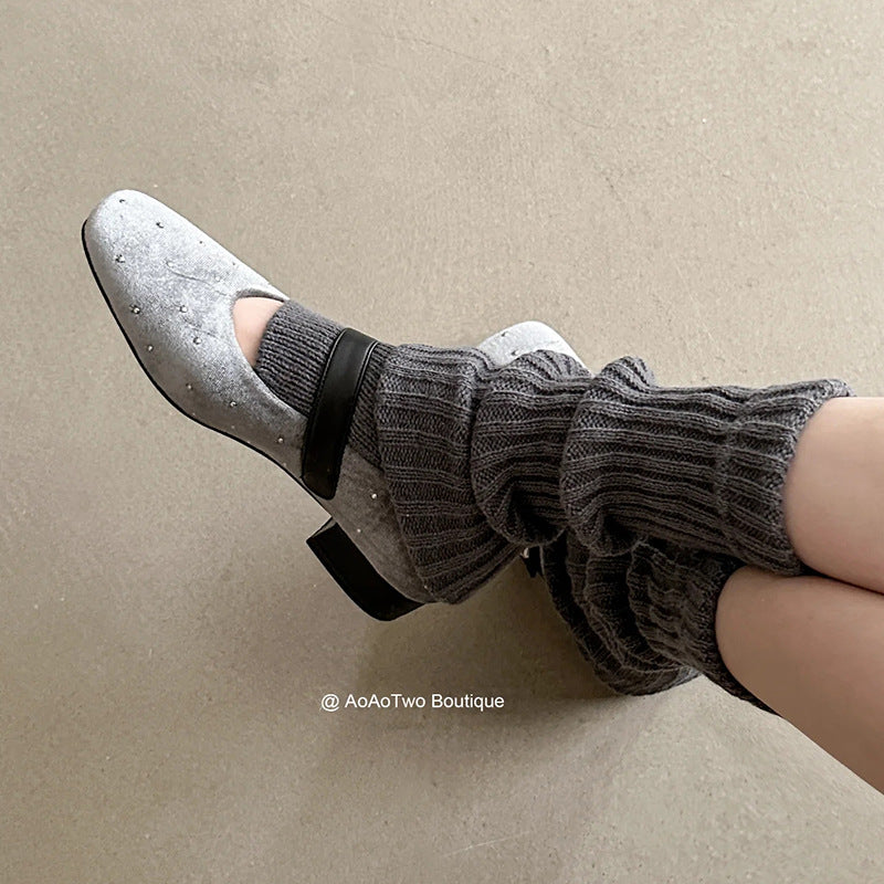 Damen Ballerinas Elegante Riemen Glitzer Schuhe