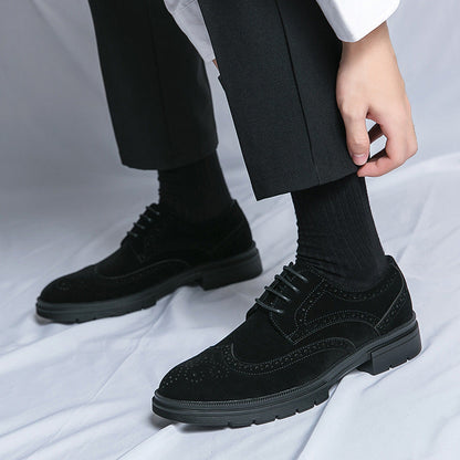 Herren Schnürschuhe Wildleder Elegant Lochmuster