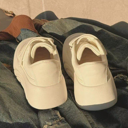 Damen Plattform Sneaker Komfortabel Mit Klettverschluss