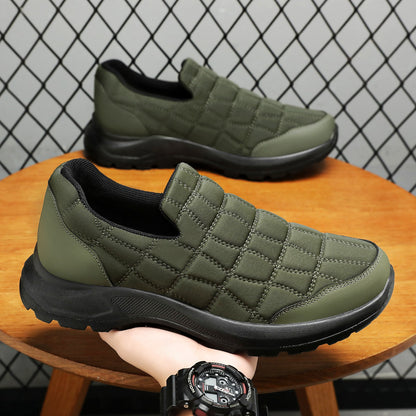 Damen Sneaker Bequem Slip-On Weiches Leder