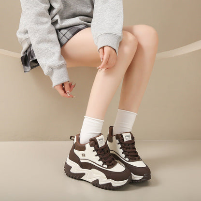 Damen High Sneaker Sportlich Chunky