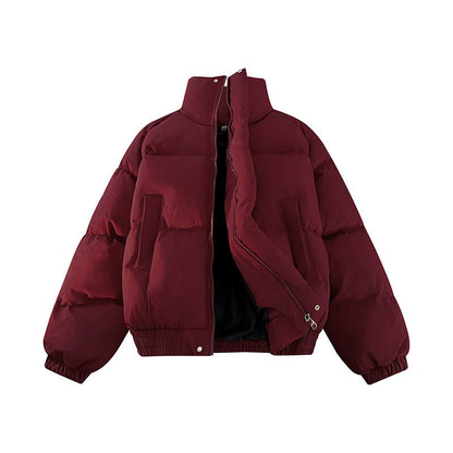 Damen Daunenjacke Warm Hocher Kragen Elegant