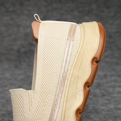Damen Sneaker Atmungsaktiv Slip-On Bequem Polster