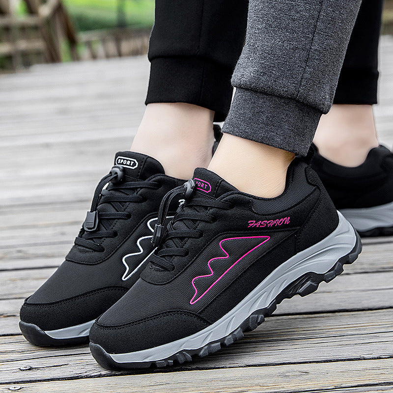 Damen Laufschuhe Rutschfest Elastisch Schnellverschluss Schwarz - Norvielle