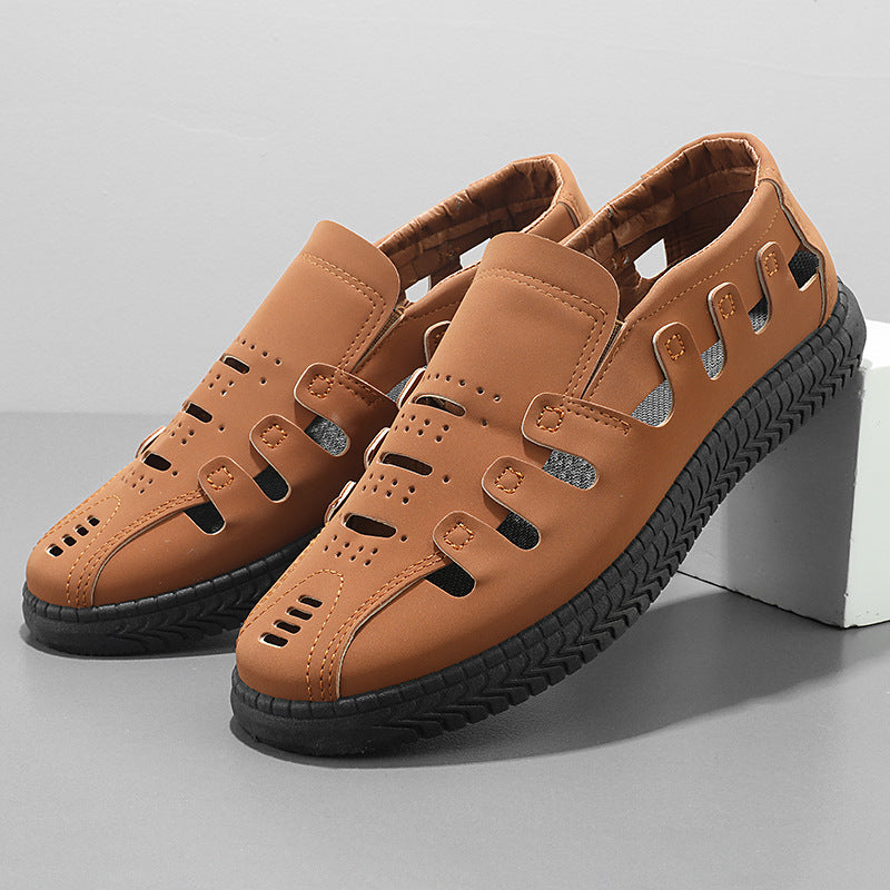 Damen Sandalen Atmungsaktives Leder Sommer