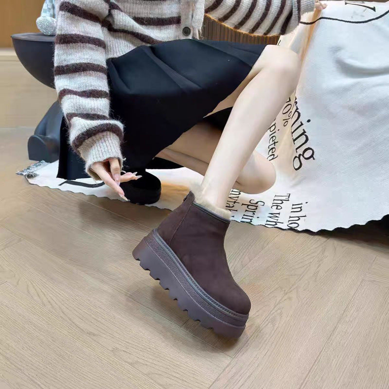 Damen Plateauschuhe Hoch Chunky Bequem