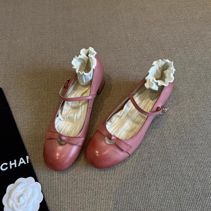 Damen Ballerinas Bequem Kreuzriemen Schnürung