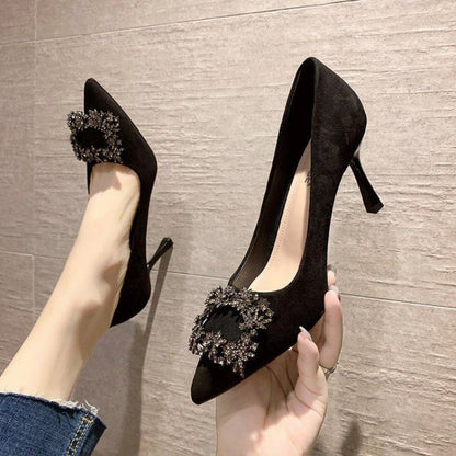 Damen High Heels mit Schmuckdetail Elegante Pumps