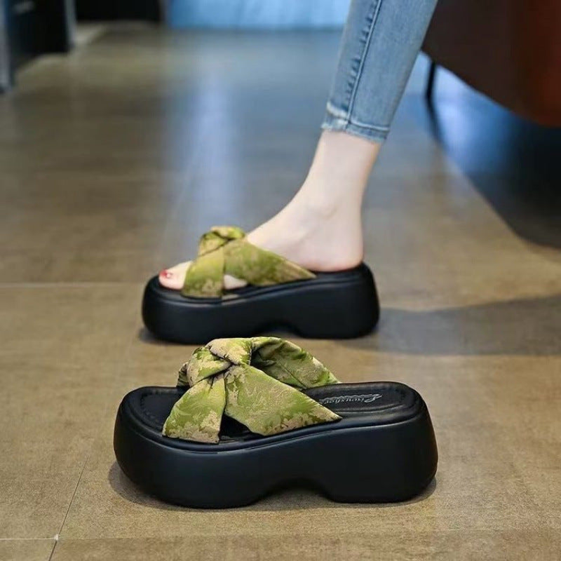 Damen Plateau-Sandalen Hochzeitsschuhe Elegant Schleife - Norvielle