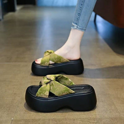 Damen Plateau-Sandalen Hochzeitsschuhe Elegant Schleife - Norvielle
