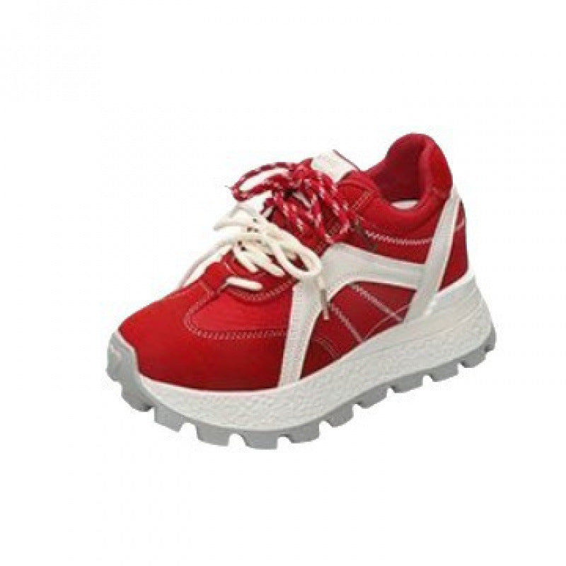 Damen Hochplateau Sneaker Sportlich Trendy