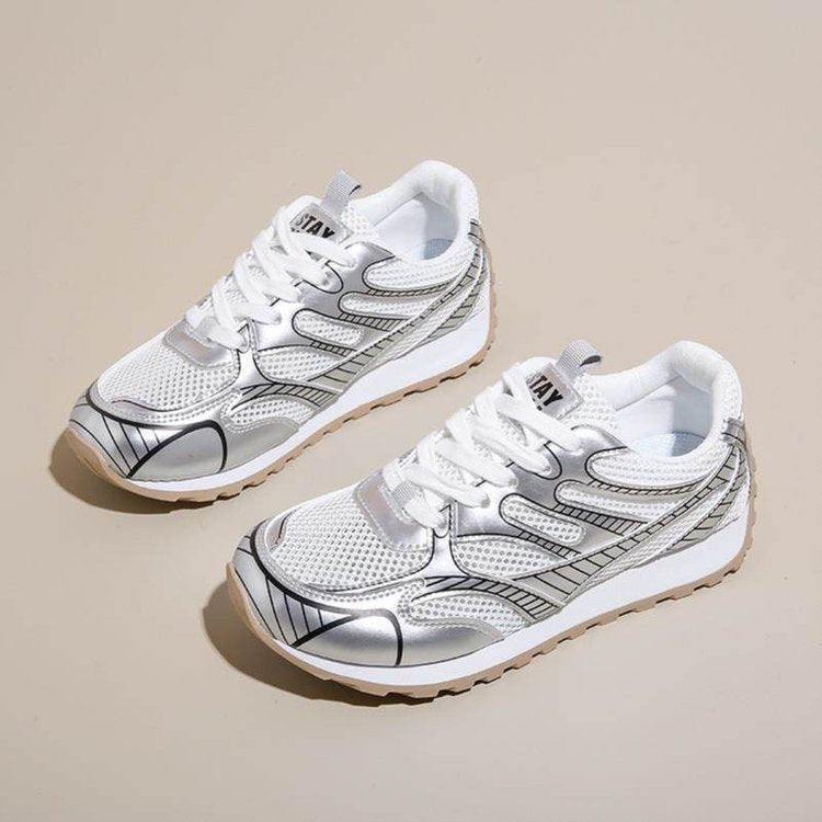 Damen Sneaker Sportlich Elegant Mesh