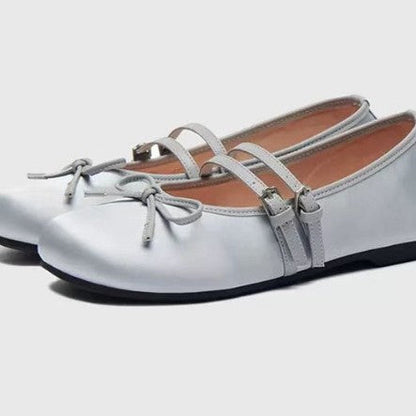 Damen Ballerinas Schleifen Design Verstellbar Elegant