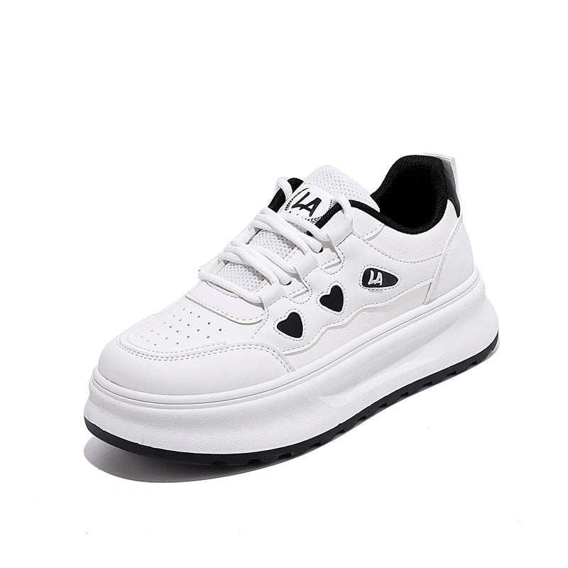 Damen Sneaker Sportlich Mit Herz Akzenten