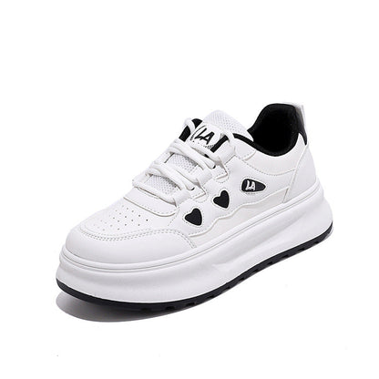 Damen Sneaker Sportlich Mit Herz Akzenten