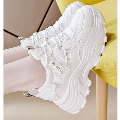 Damen Sneaker Bequem Chunky Mesh Schuhe