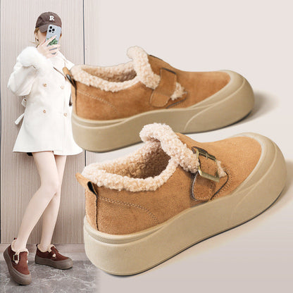 Damen Slipper Flauschig Warm Schnalle - Norvielle