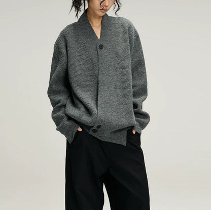 Damen Strickcardigan Modern Revers Glamour Style