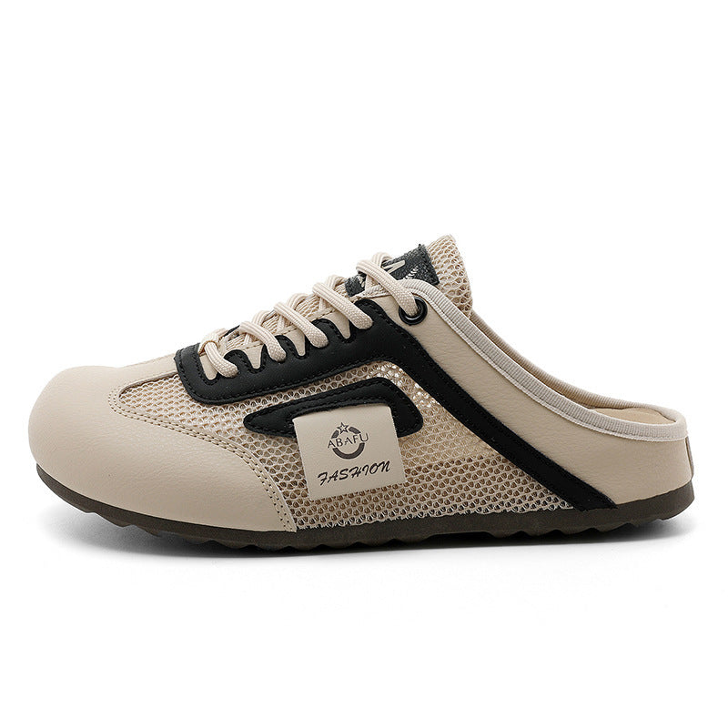 Damen Clogs Atmungsaktives Material Bequem Halbhoch