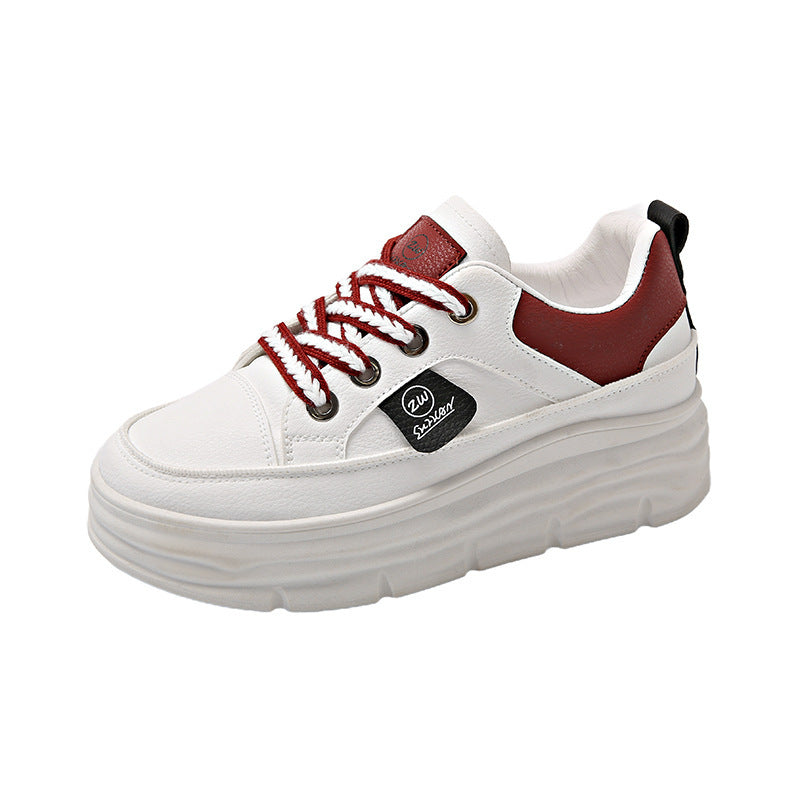 Damen Plateau Sneaker Weich Atmungsaktiv