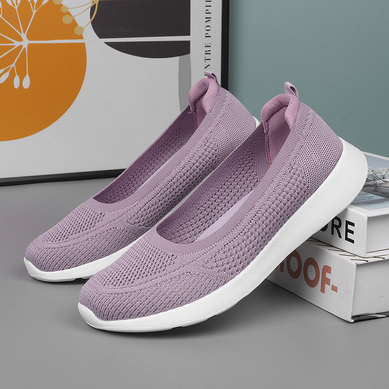 Damen Slip-On Schuhe Atmungsaktives Material Komfort