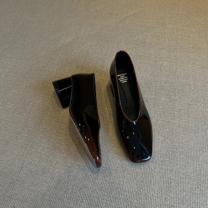 Damen Hochhackige Pumps Glänzend Schmal