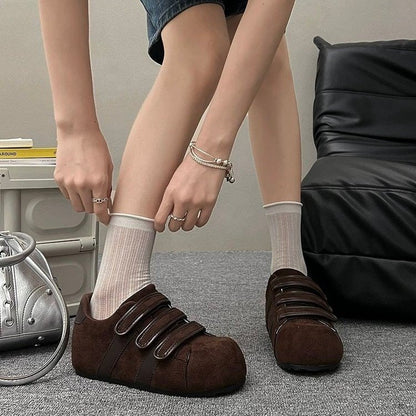 Damen Clogs Weiches Wildleder Bequem Mit Klettverschluss