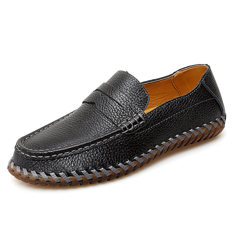 Damen Mokassins Leder Handgenäht Elegantes Design