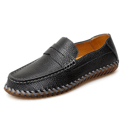 Damen Mokassins Leder Handgenäht Elegantes Design
