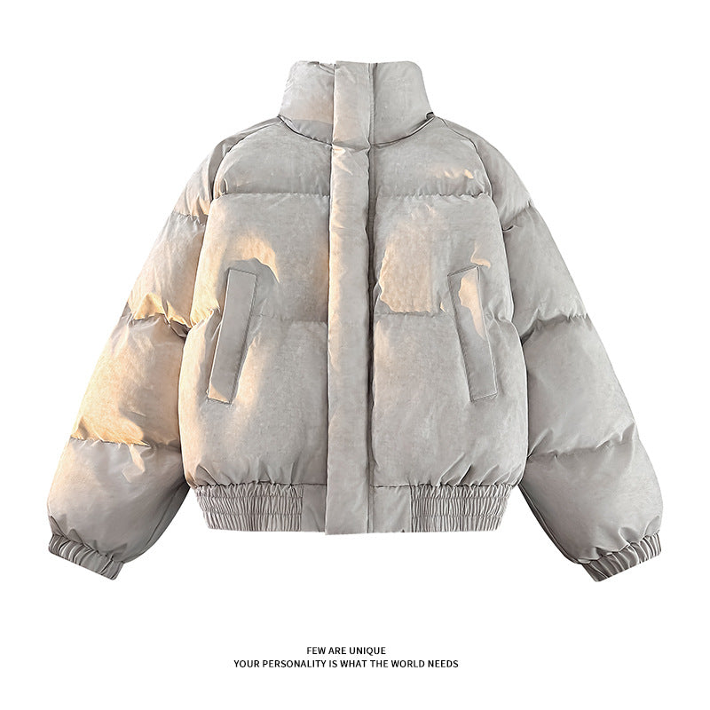 Damen Daunenjacke Warm Hocher Kragen Elegant