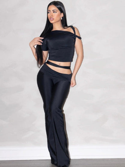 Damen Zweiteilig Asymmetrisch Modern