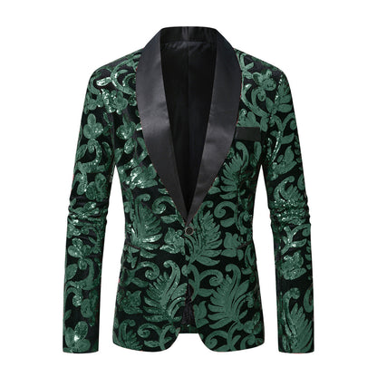 Herren Blazer Paillettenjacke Modern