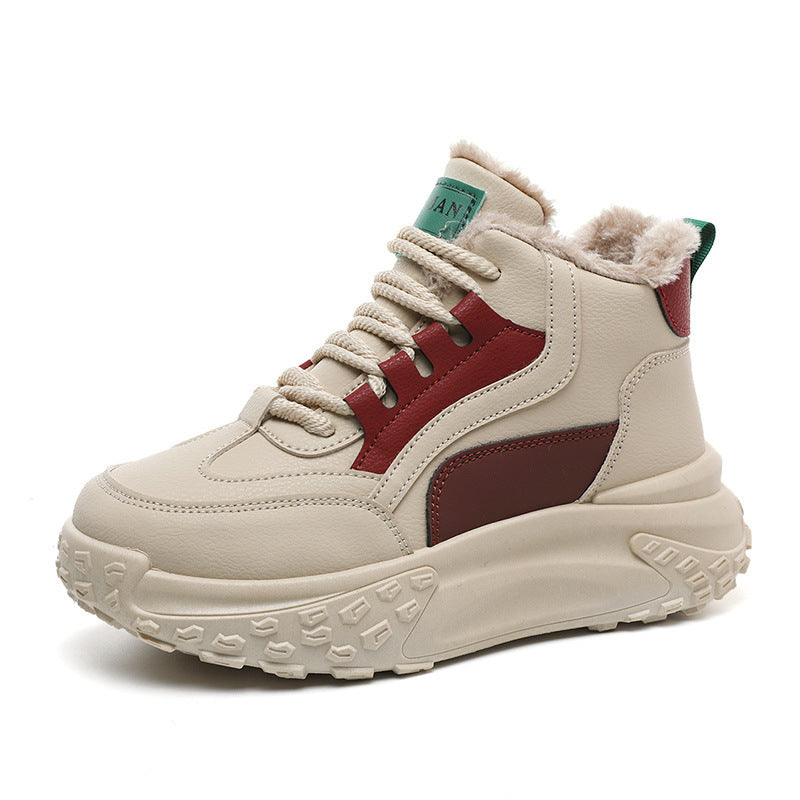 Damen Sneaker Hoch Sohle Komfortabel - Norvielle