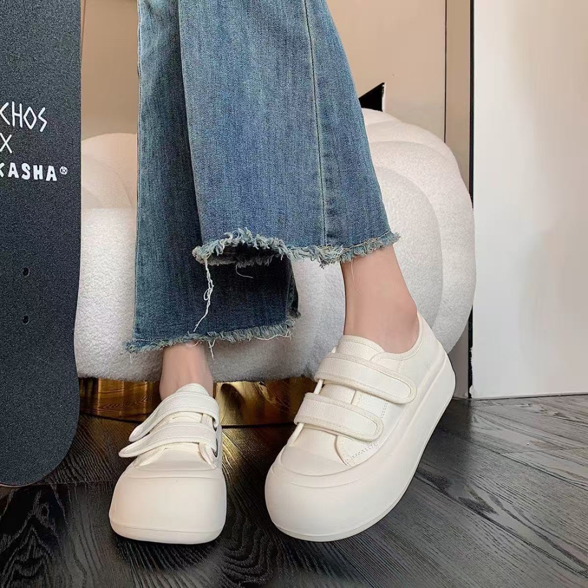 Damen Sneaker Slip-On Bequem Gepolstert Verstellbar