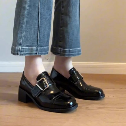 Damen Schnürschuhe Elegant Schnalle Detail