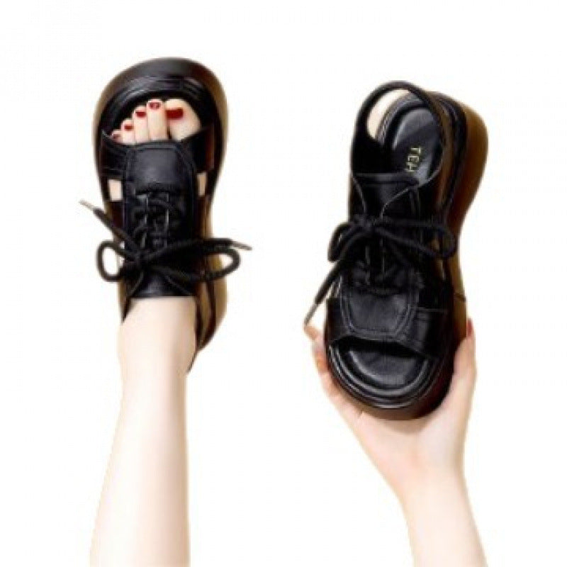 Damen Sport-Sandalen Komfortabel Mit Schnürsenkeln