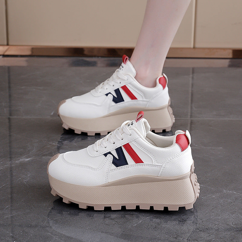 Damen Plateau Sneaker Hoch Modern