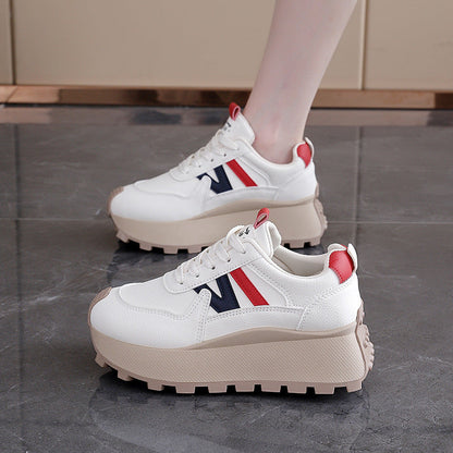 Damen Plateau Sneaker Hoch Modern