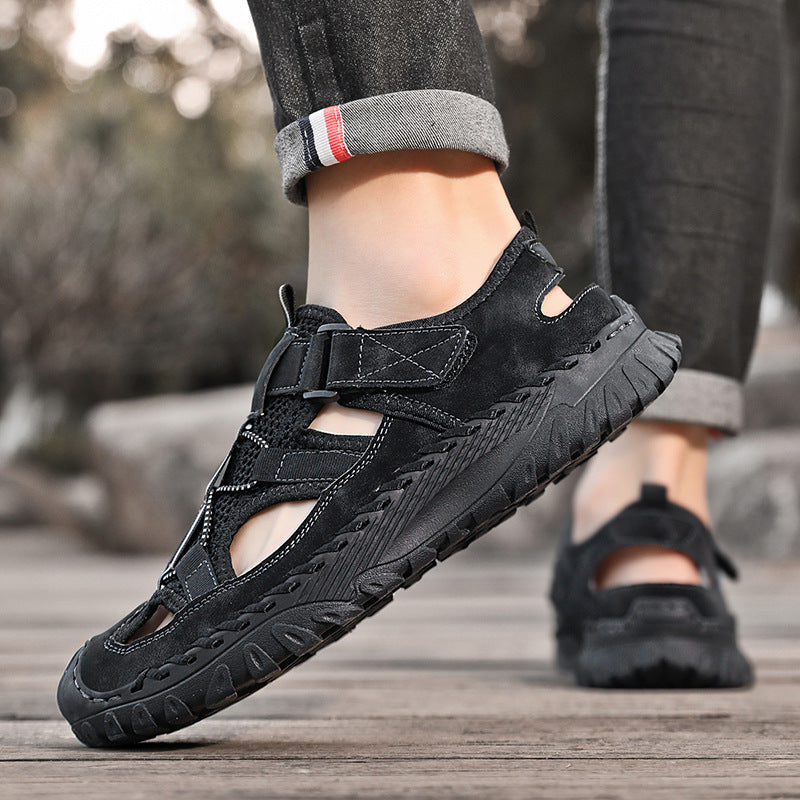 Damen Freizeitsandalen Atmungsaktives Leder Rutschfeste Sohle