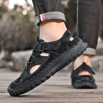 Damen Freizeitsandalen Atmungsaktives Leder Rutschfeste Sohle