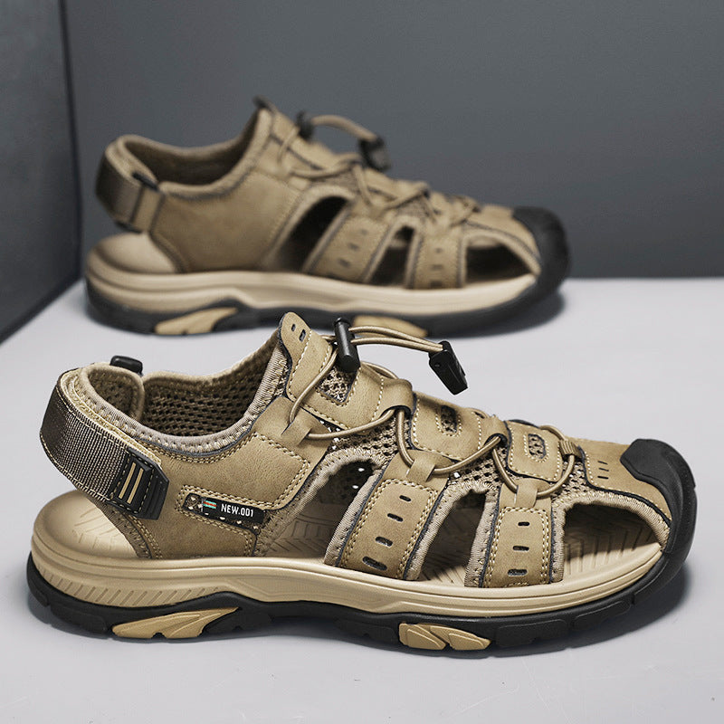 Damen Sport Sandalen Atmungsaktives Leder Rutschfest