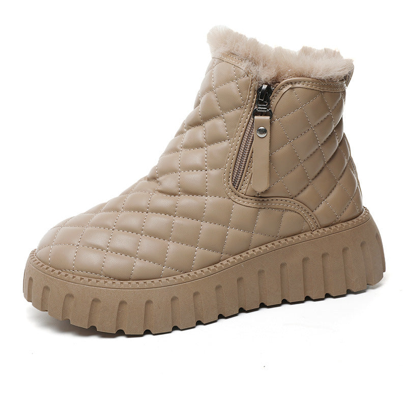 Damen Stiefeletten Warm Gefüttert Rutschfest Winter