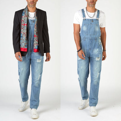 Herren Riss Jeans Used Look Denim Hose