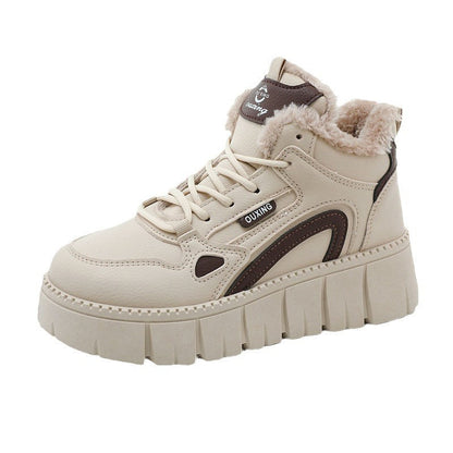 Damen High- Sneaker Plüsch-Innensohle Rutschfest