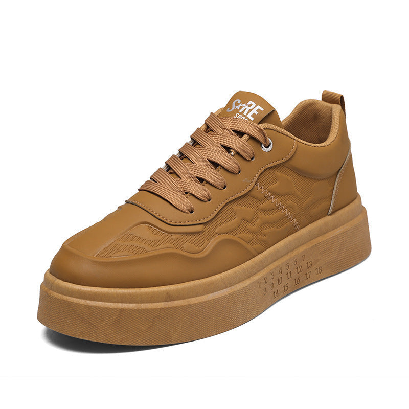Damen Sneaker Leder Modern mit Logo Stickerei